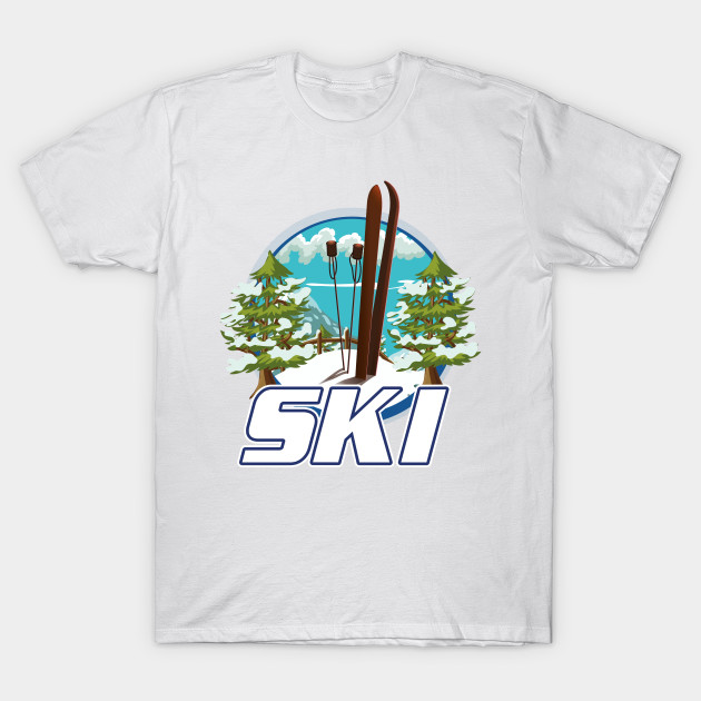 Skiing travel logo by nickemporium1